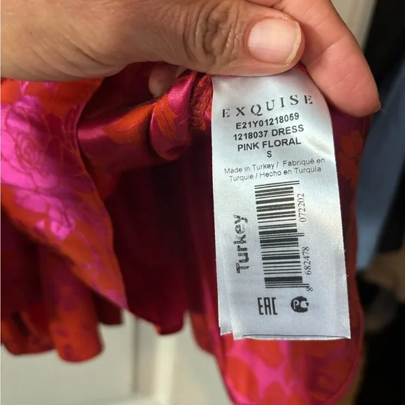 Exquise Pink and Red Floral Dress - Picture 8 of 10